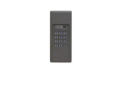Stanley Multicode Whistler wireless codekey entry system with numeric keypad for garage door access.