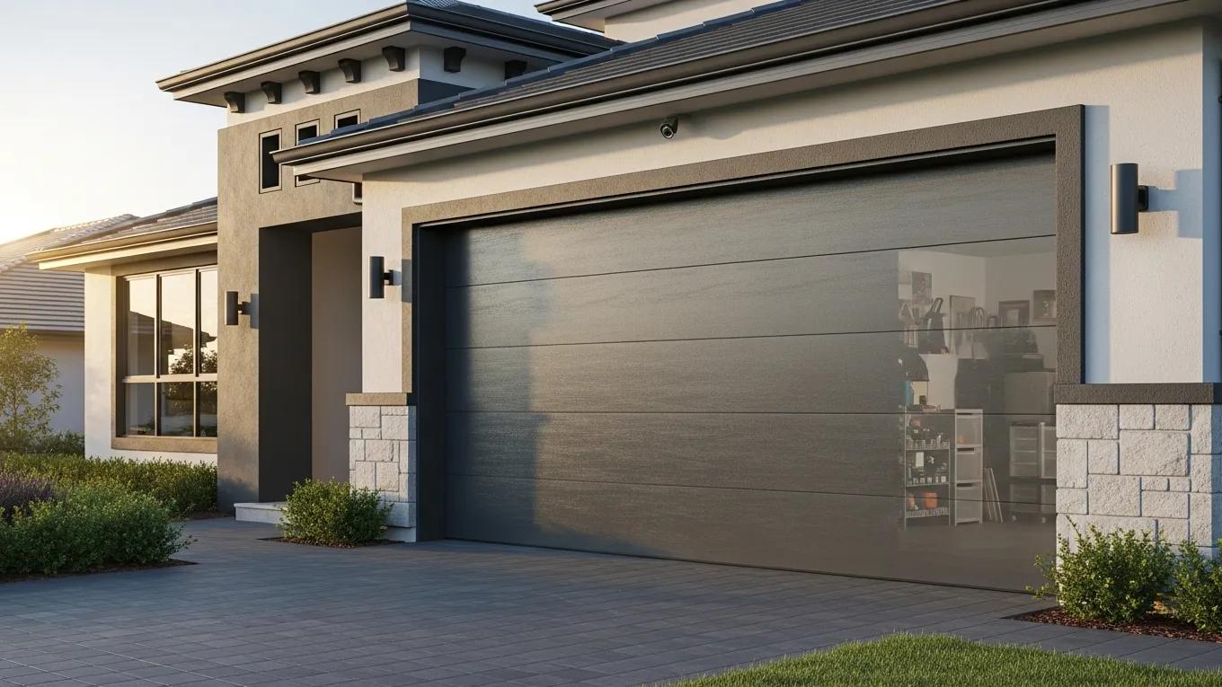 Well-maintained garage door in a modern home setting emphasizing functionality and safety